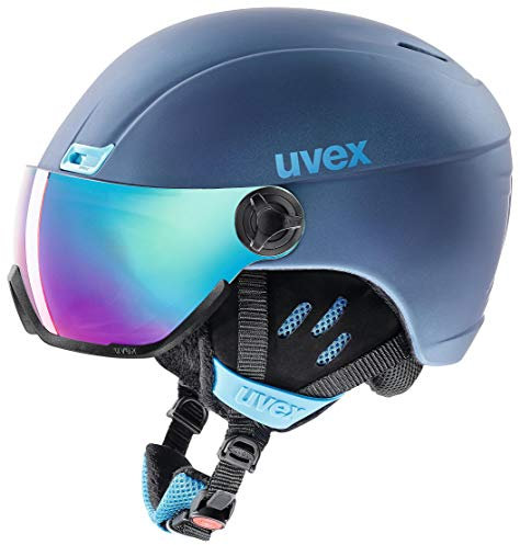 uvex Hlmt 400 Visor Style - Ski Helmet for Men and Women - Visor - Individual Fit - Navy Blue Matt - 53-58 cm