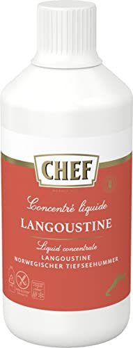 CHEF Flüssiges Konzentrat Norwegischer Tiefseehummer, Geschmacksboost für Aromatische Fischgerichte, 100% Natürlicher Geschmack, 1er Pack (1 x 1L)