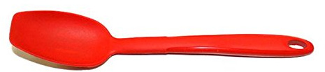 Kochblume Soßenlöffel S | Premium-Silikon | Hitzebeständig | Spülmaschinenfest | 24cm | Farbe: rot