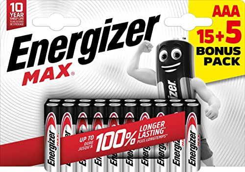 Energizer PILAS Alkaline Max LR03 (AAA) BL15+5 BR Piles
