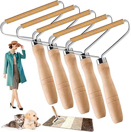 Tragbarer Fusselentferner, 5 Tragbarer Fusselrasierer, Portable Lint Remover, Wäschefussel-Rasierer Wollkamm Fusselkamm Holz Fuzz Shaver Kaschmirkamm