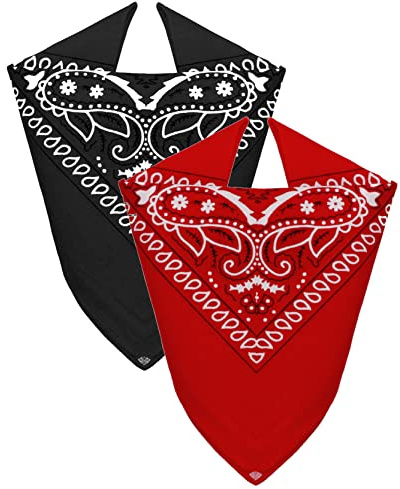 Van Der Rich ® - Set 2 Bandanas aus 100% Baumwolle Halstuch für Herren Damen