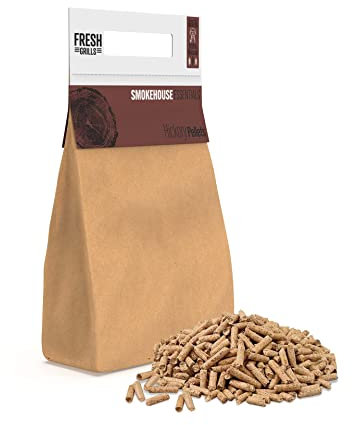 Fresh Grills Holzpellets für BBQ Grill, Holzbefeuerter Pizzaofen, Kamado und Outdoor-Räucher, energiereiche Holzspäne 1,5 kg bis 18 kg (Hickory-Holz, 6 kg)