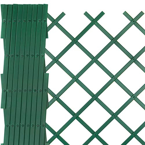 La zappa Enrejado extensible para plantas trepadoras de PVC (1 x 3 m Verde)