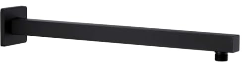 vidaXL Duscharm Quadratisch Edelstahl 201 Schwarz 40 cm