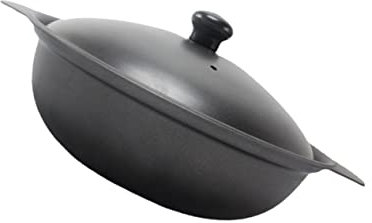 OQHAIR 1pc Casserole Rice Container Ceramic Stock Pot Braising Pan with Lid Kitchen Casserole Pan Baking Casserole Round Black Casserole Pot Casserole for Braised Chicken (Assorted Color