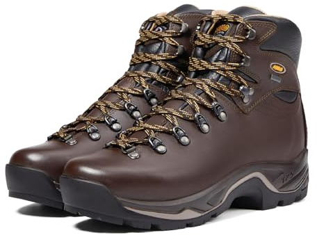 ASOLO Men's TPS 520 GV Evo Waterproof Round Toe Backpacking Boots – Full-Grain Leather Hiking Boots with Vibram Sole, Chestnut, 10