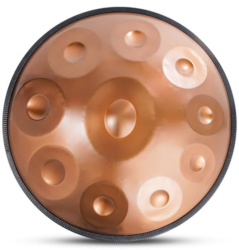 22 Zoll Handpan Drum 432hz/440hz Handpan In D-Moll Hand Pan Steel Drum Percussion Instrument FüR Klangheilung, PersöNliche Meditation, Yoga(10 notes,440HZ)