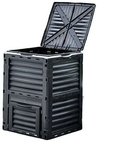 Schnellkomposter Garten-Kompostbehälter aus BPA-freiem Material – 80 Gallonen (300 l), großer Kompostbehälter, belüfteter Kompostkasten for den Außenbereich, einfache Montage, leicht, schnelle Schaffu
