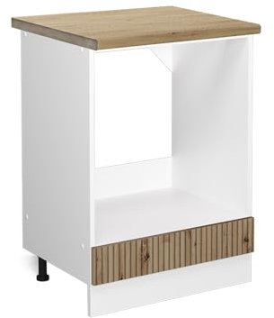 Vicco Herdumbauschrank R-Line, Artisan-Eiche, 60 cm, AP Eiche, zur freien Kombination innerhalb modularer Küchensysteme