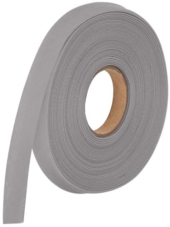 QUARKZMAN 12mm Baumwollköperband Baumwollband Saumband zum Nähen, Säumen, Quilten, Einfassen von Handarbeiten (Grau 10 Yards)