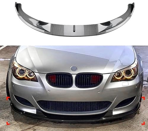 Auto Frontspoiler für BMW 5er-Serie E60 E61 M5 2005-2010,Auto Frontlippe Spoiler Stoßfängerlippe Spoilerlippe ABS Dauerhaft AntiKollision Frontspoiler Protector