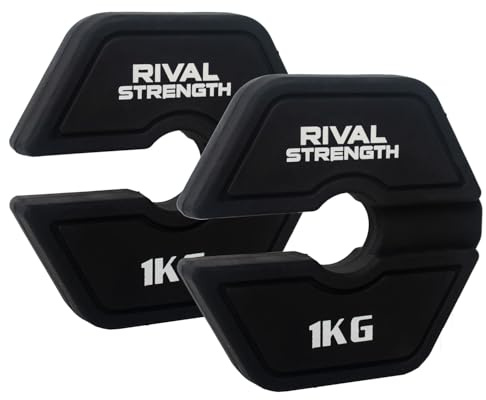 Rival Strength Discos micro complementarios | Discos de peso incrementales fraccionales para barra, mancuernas, pesas rusas | 0,5 kg, 1 kg, 2,5 kg