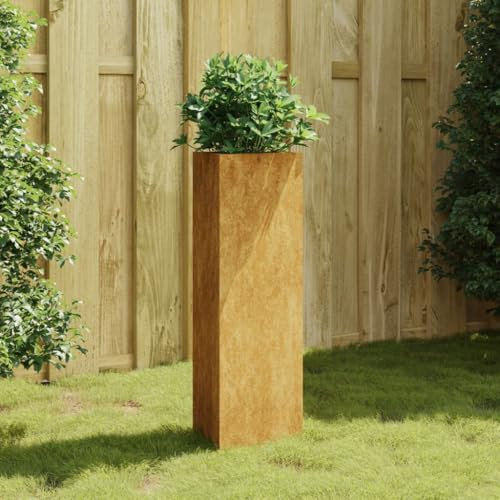 LXYZWRW Furniture Select-Garden Pflanzgefäß Cortenstahl 30x26x75 cm