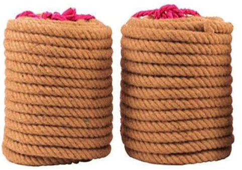 BCJMKDX Cuerda de Yute, Cuerda de Yute Cuerda de Yute Fuerte y Gruesa de 25mm, Cuerda de cáñamo Decorativa for jardín for Manualidades, Cuerda de Tira y afloja, Cordel for Equipaje(25MM 15M)