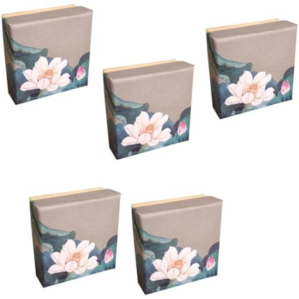 BESTYASH 5pezzi Scatola Portagioie Carta Da Scatoline Eleganti Per Collane e Gioielli Design Vintage Con Motivo Floreale Perfetta Per Conservare e Esporre Bracciali Anelli e Pendenti
