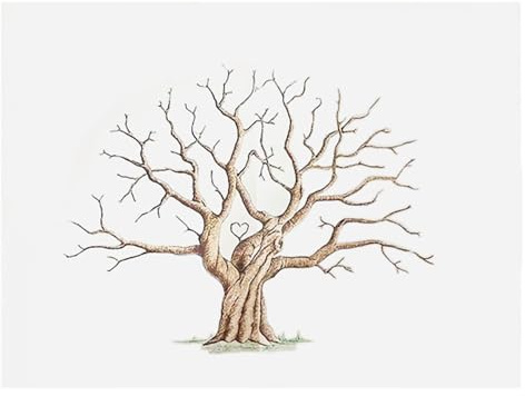 Générique Arbre À Empreinte Mariage | Livre d'or Alternatif en Toile avec Arbre À Empreintes Digitales | Mariage D’Arbre D’Empreinte Digitale | Décoration Murale pour Anniversaire, Mariages, Diplôme