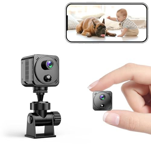 ULEXOR 4K Mini Spy Hidden Camera 2.4G/5G WiFi Wireless Small Nanny Cam with Night Vision, AI Motion Detection, Cloud & SD Storage, Long Battery Life