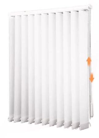HDEYRSX Lamellenvorhang weiß Vertikaljalousie Verdunkelungsgardine Blickdicht Sonnenschutz Jalousie Flächenvorhang Schiebevorhang für Fenster Tür,inklusive Montagematerial (100cm x 105cm)
