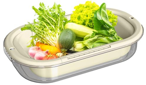 Passoire à poser au-dessus de l'évier | Passoire alimentaire rétractable, passoire à fruits multifonction pour le lavage des légumes, la préparation de la salade, le rinçage des baies, le camping et