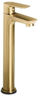 Hohe Waschtischarmatur Einhebelmischer Messing matt gold Wasserhahn Chimbote