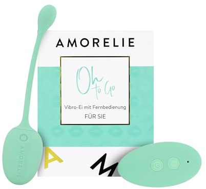 AMORELIE Oh to Go – 7 Stufen Vibro-Ei mit Fernbedienung für Paare | Wasserdicht mit Akku