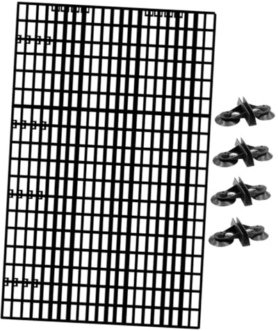 ibasenice Spliced Aquarium Isolation Panel with Black Divider and Suction Cups Plates for Fish Tank Separation Breeding Bottom Filter and Easy Installation