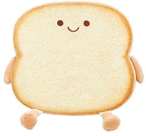 Yulefly Toast Seat Cushion - Memory Foam Chair Cushion Cute Bread Plush Pillow Pads with Removable Cover for Gaming Chair Office Home Bedroom Shop Car Decor-Smile
