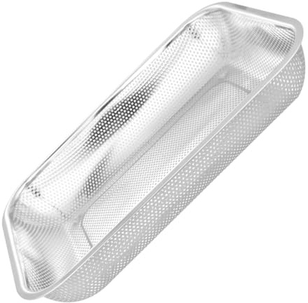 WEKADRIN Scolapasta in Acciaio Resistente Cestino Drenante Rettangolare per Cucina Scolapiatti Multifunzionale per Lavaggio e Conservazione di Frutta e Ortaggi Design Pratico e Facilità di