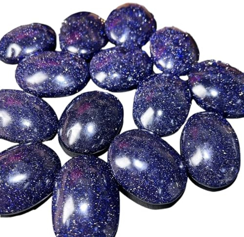 XGINERFEX 2 Pezzi di Palma arenaria Blu Scintillante, Forma Libera, Splendente Come Una Stella sotto Luce intensa Gemstone Stone