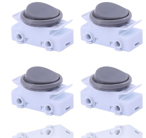 ZMaglorian Lot de 4 Interrupteurs à Bascule ON/OFF - 6A 250V~ IP20, Mini Interrupteur pour Lampe de Cuisine, Camping-Car, Éclairage LED, Appareils Électroménagers et Projets DIY
