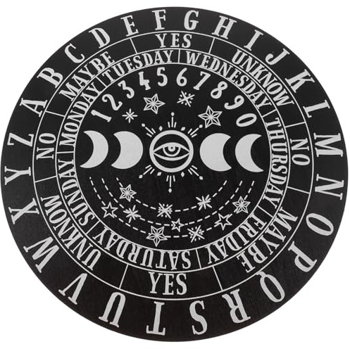 LRXIYODE Planche de Divination en Bois de Pin Massif Noir N°8, 25 Cm X 3 Cm, Accessoire de Divination Mystique pour Autel Wiccan et Décoration de Bureau, Outil Léger pour Pratiques