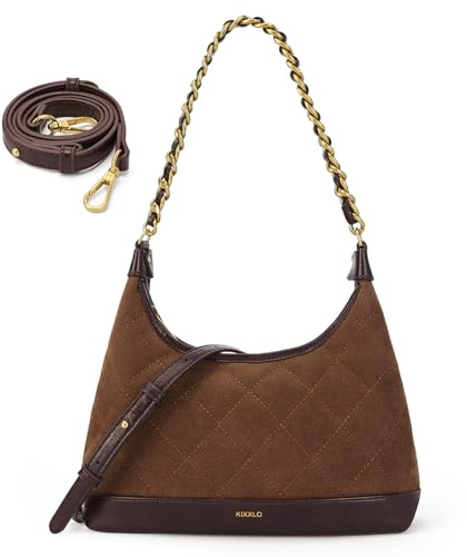 Fexkean Handtaschen Damen,Umhängetasche für Frauen Crossbody Taschen,PU Leder Trendy Handtasche,Mini Hobo Bag Retro Achsel Tasche,Shoulder Bag für Dating Party Ausflüge
