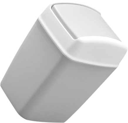 SWETRACE Secchio per Umido con Coperchio a Ribalta in Hips Facile da Usare, Contenitore Spazzatura Quadrato per Cucina e Bagno, Pratico Cestino Rifiuti per Casa e Auto