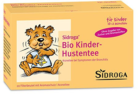 Sidroga Bio Kinder-Hustentee – Arzneitee mit Heilpflanzen bei Erkältung und Bronchitis – 20 Filterbeutel à 1,5 g