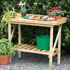 Forest Garden Potting Bench Wooden Pressure Treated 15yr Manufactures Anti Rot Warranty
