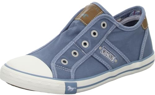 MUSTANG Damen Canvas Sneaker Graublau, Schuhgröße:EUR 39