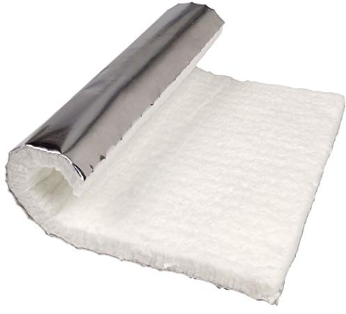 Lynn Manufacturing Flame Guard, 2100F Ceramic Fiber Alternative Blanket with Heavy Foil – 12” x 10” x ½”, 9351