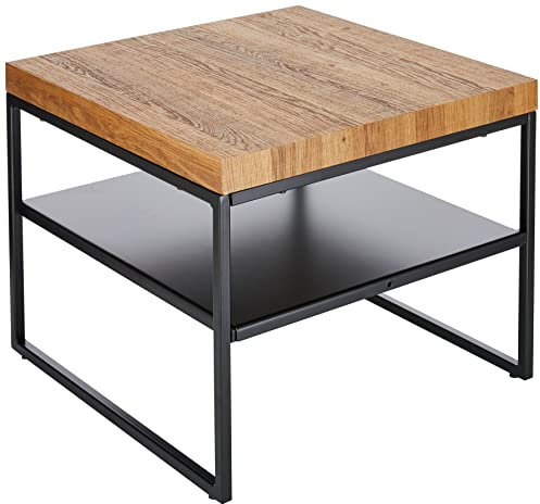 M2 Kollektion Vista 1 Couchtisch/Beistelltisch MDF Dekor Eiche braun 50x50cm, Höhe 40cm