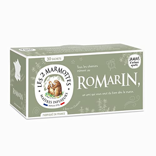 LES 2 MARMOTTES Infusion Romarin - Saveurs Méditerranéennes - Bien-Être Et Relaxation - Gamme Pour Le Plaisir Des Papilles - Idéal En Bouillon - 30 Sachets Par Boite - Made In France 14