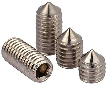 tooloflife M5 x 5 mm Edelstahl Kegelspitze Madenschrauben Innensechskantschraube metrisches Gewinde, 10 Stück