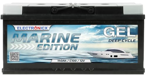 Gel Batterie 12V 140Ah Marine Edition – GEL Technologie,Bootsbatterie Solarbatterie, Wohnmobile, Boot Camping Robust zuverlässige 140 Ah Akku Sola