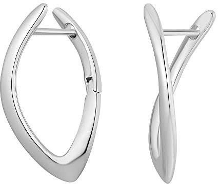 Heideman Ohrringe Lada Damen - aus hochwertigem Edelstahl - silber gold rosegold farbend poliert - Geschwungene Ohrcreolen für Frauen - 25mm Durchmesser