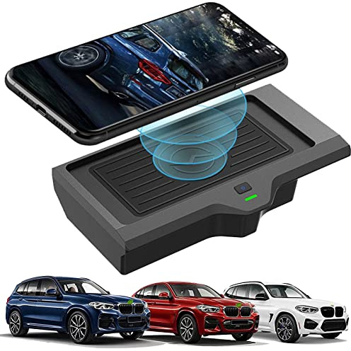 Breadom Car Wireless Charger for BMW X3 G01 BMW X4 2019 2020 2021 Accessories Wireless Charging Pad Mat 15W Fast Charging Phone Charger Pad with USB Port for iPhone, Galaxy