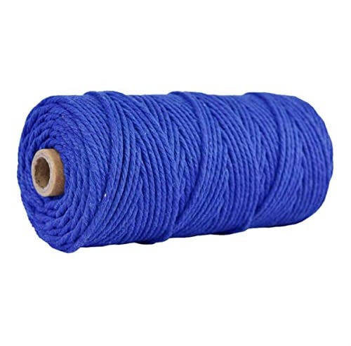 FIZOVER 100 m x 3 mm Makramee-Baumwollschnur Seile farbiges Seil Garn zum Aufhängen Pflanzenaufhänger IY Bastelzubehör - 1,3 mm