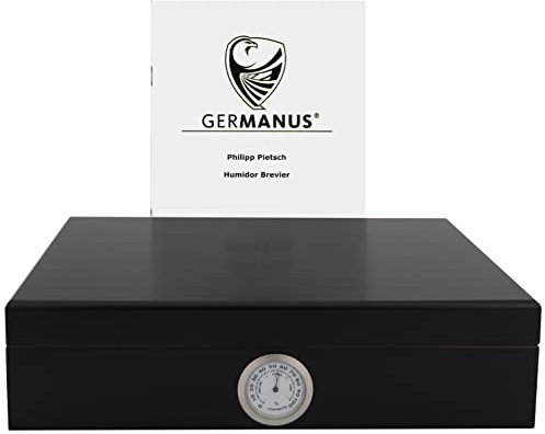 GERMANUS Humidor Movella II für 30 Zigarren, Schwarz