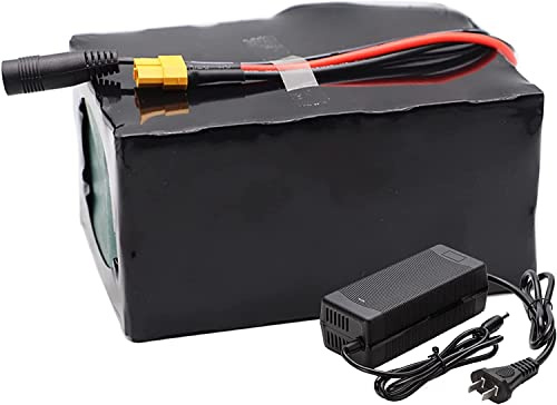 Paquete De Batería De Iones De Litio para Bicicleta Eléctrica 24V 8/10/12/15/20Ah BMS + Cargador Batería Impermeable PVC para Scooters Eléctricos Sillas De Ruedas Eléctricas 25.2V 8AH,T