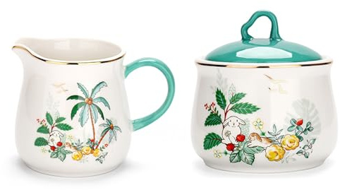 Eplze Ceramic Tea Set- Rabbit Series, Milk Jug& Sugar Bowl (Cream& Milk Jug)