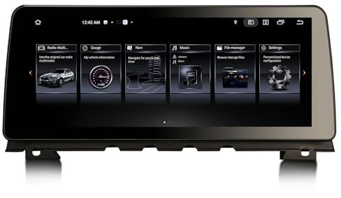 Erisin 12,3 tum 8-kärnig 8 GB 128 GB Android 13 bilradio med GPS-navigering för BMW 7-serien F01 F02 CIC-system stöder trådlös Carplay Android Auto Bluetooth 5.0 WiFi DAB+ USB DSP Canbus OEM iDrive