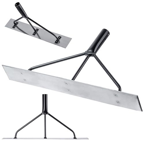 KADAX Distribuidor de hormigón de aluminio, 62,5 x 9 x 33 cm, distribuidor perfilado de alquitrán, alisador de hormigón de 3 vías sin mango